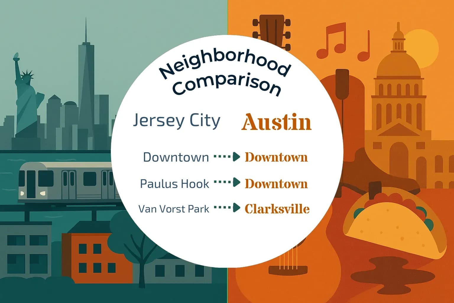 Jersey City vs Austin Neighborhood Comparison