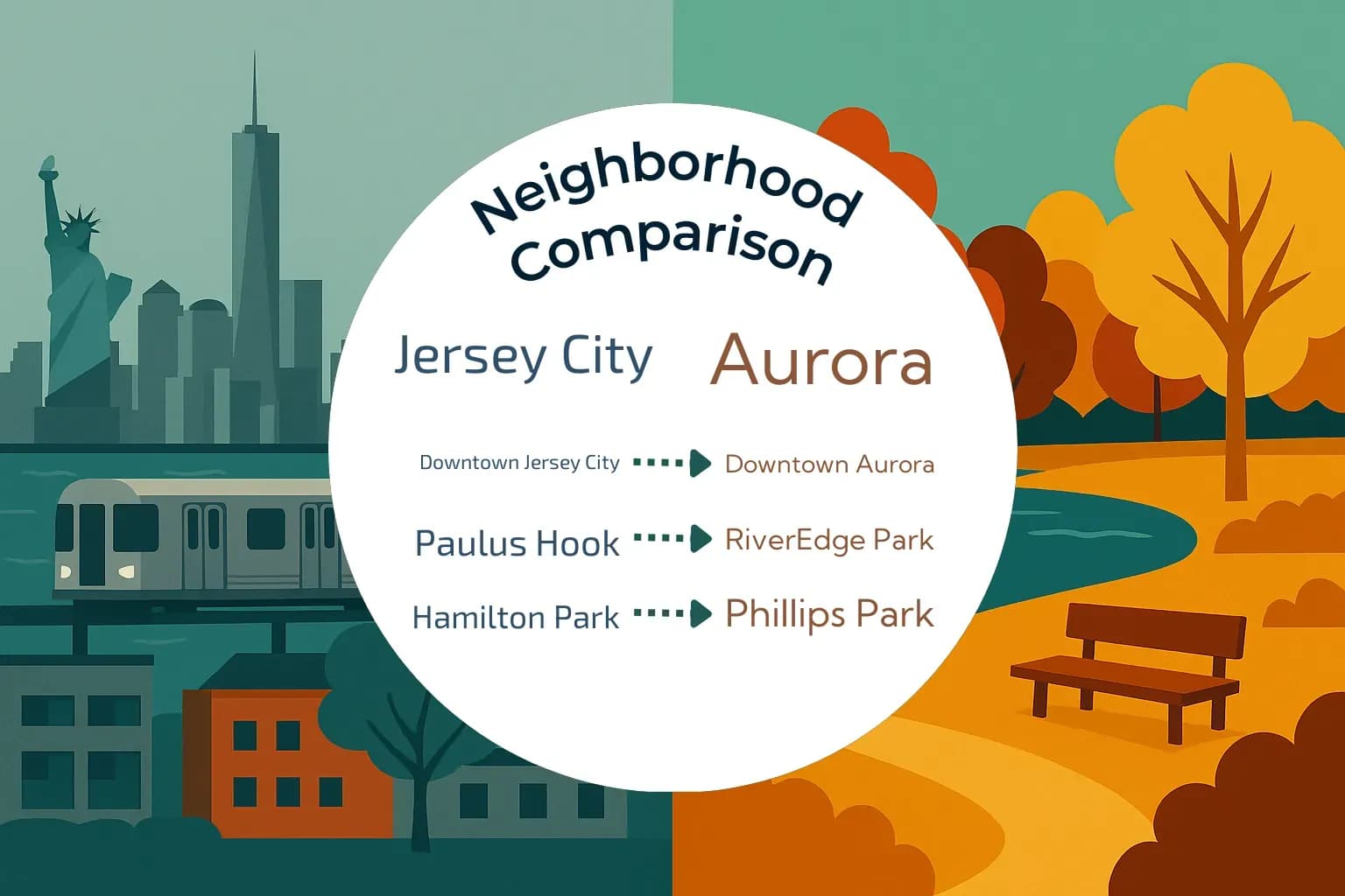 Jersey City vs Aurora Neighborhood Comparison