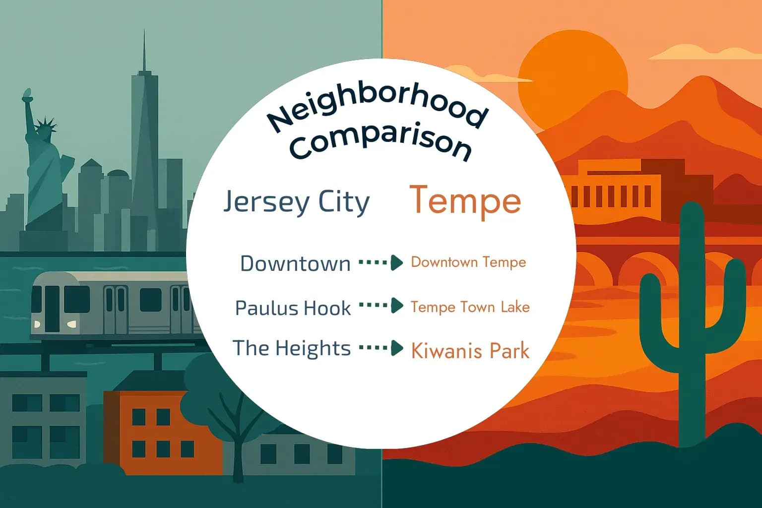 Jersey City vs Tempe Neighborhood Comparison