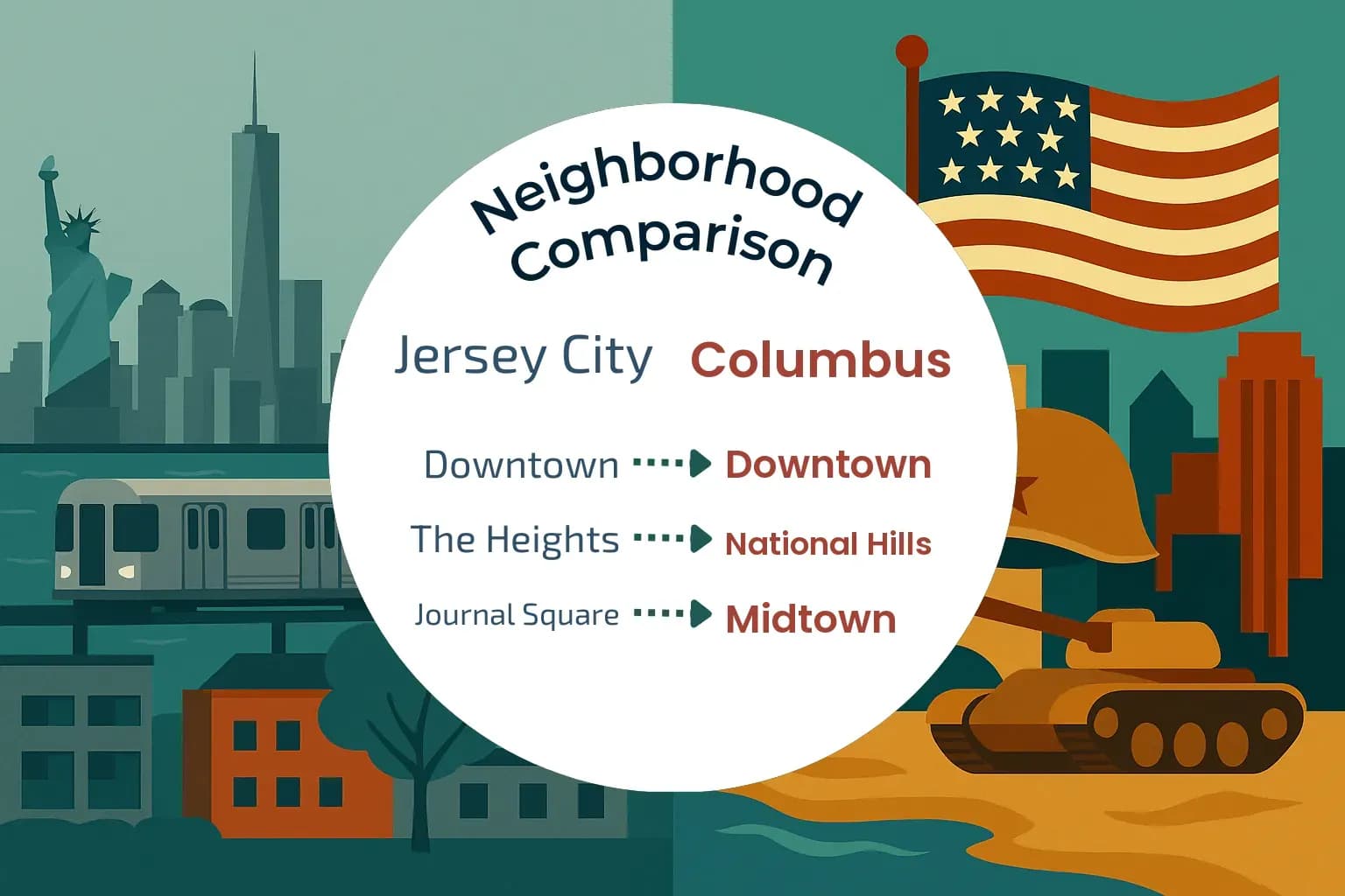 Jersey City vs Columbus Neighborhood Comparison