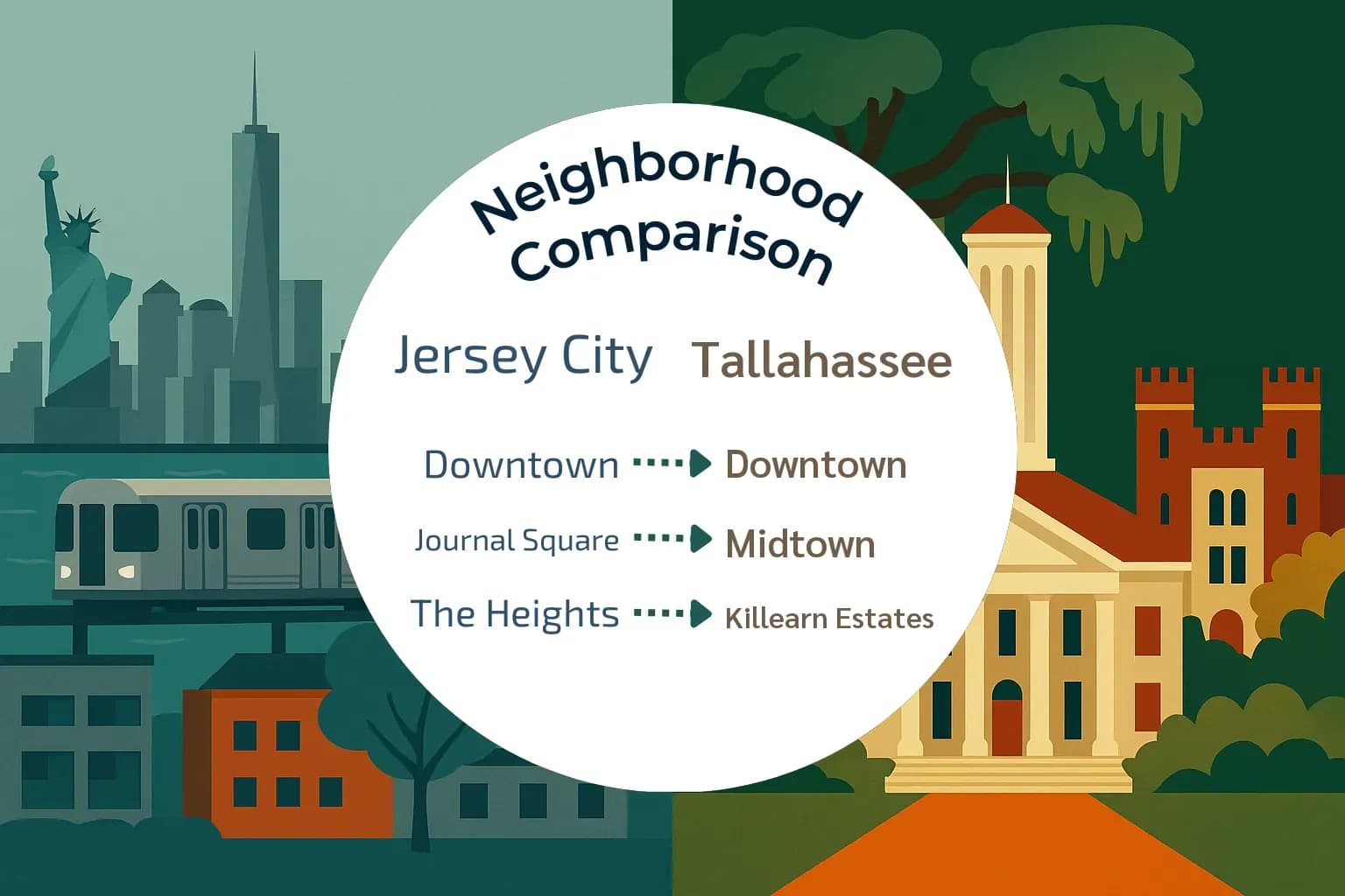 Jersey City vs Tallahassee Neighborhood Comparison