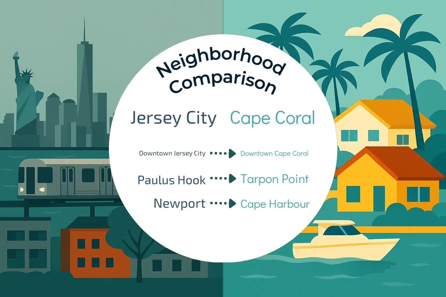 Jersey City vs Cape Coral Neighborhood Comparison