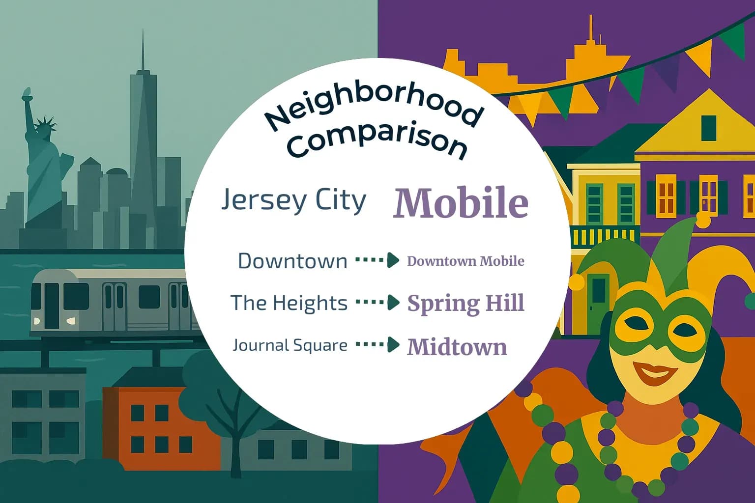 Jersey City vs Mobile Neighborhood Comparison