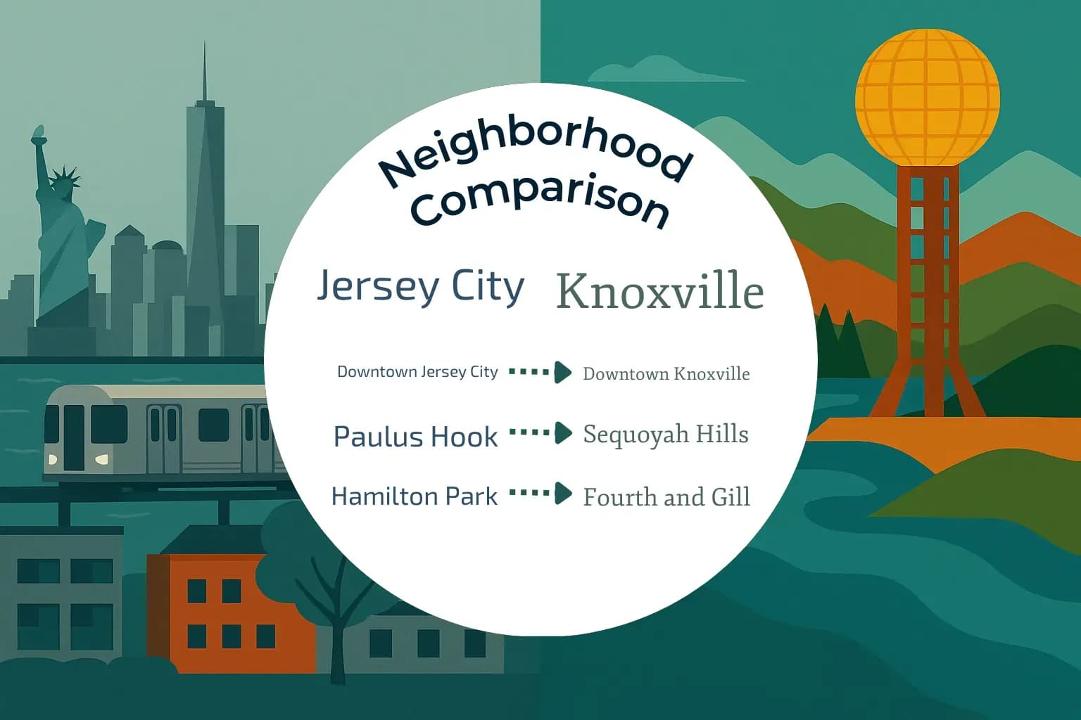 Jersey City vs Knoxville Neighborhood Comparison