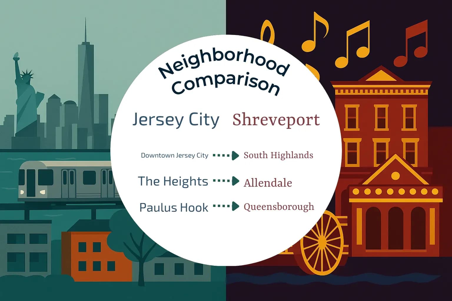 Jersey City vs Shreveport Neighborhood Comparison