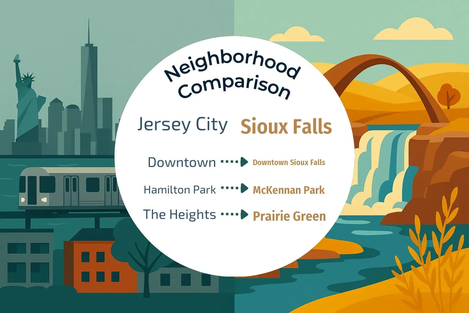 Jersey City vs Sioux Falls Neighborhood Comparison