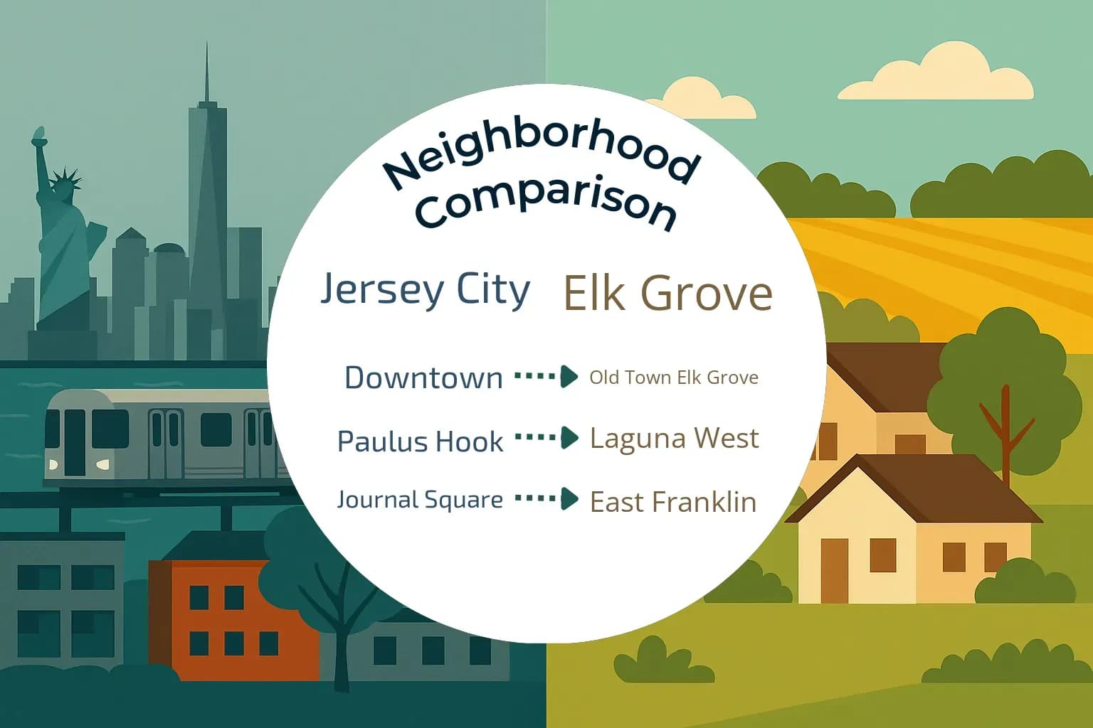 Jersey City vs Elk Grove Neighborhood Comparison