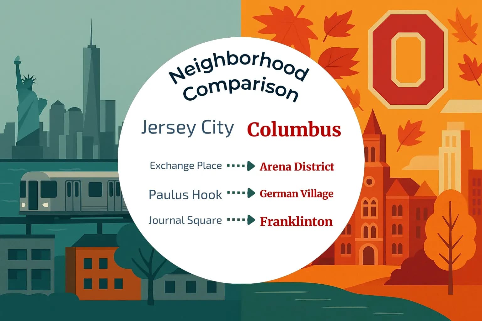 Jersey City vs Columbus Neighborhood Comparison