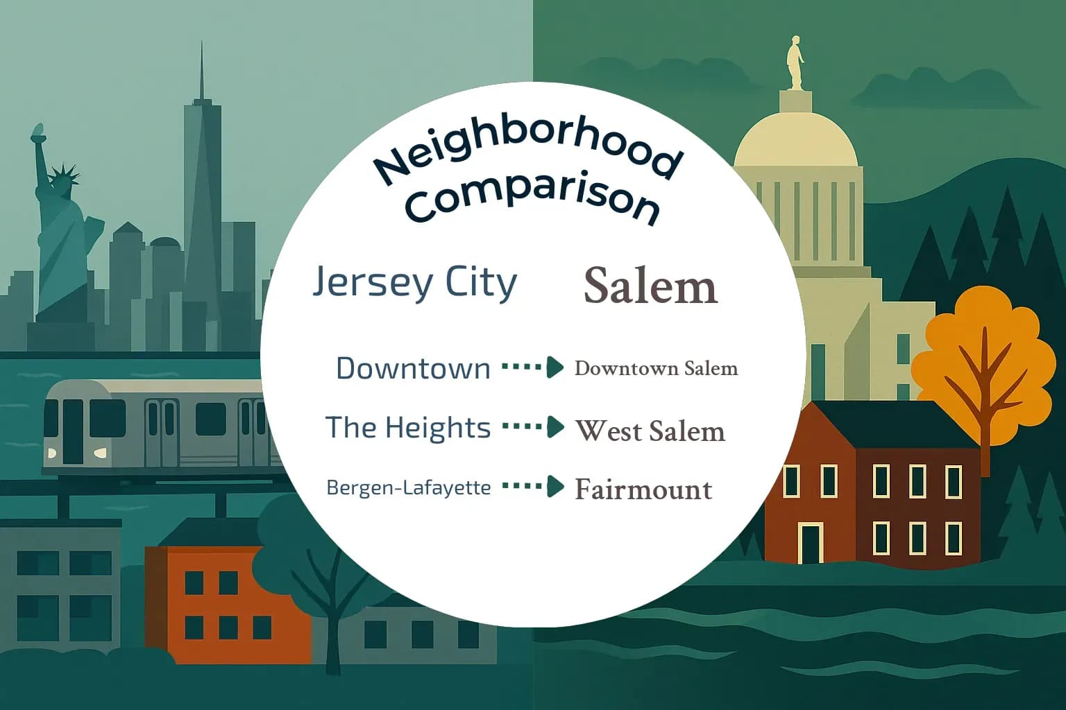 Jersey City vs Salem Neighborhood Comparison