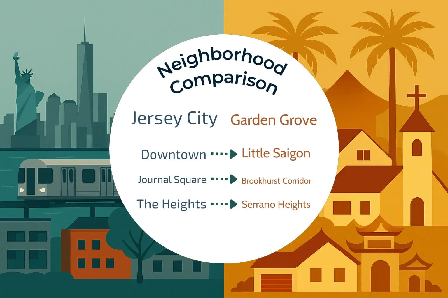 Jersey City vs Garden Grove Neighborhood Comparison