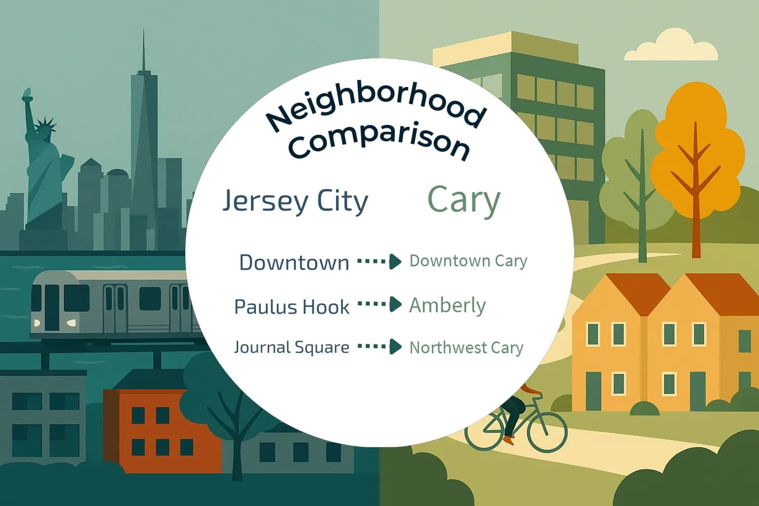 Jersey City vs Cary Neighborhood Comparison