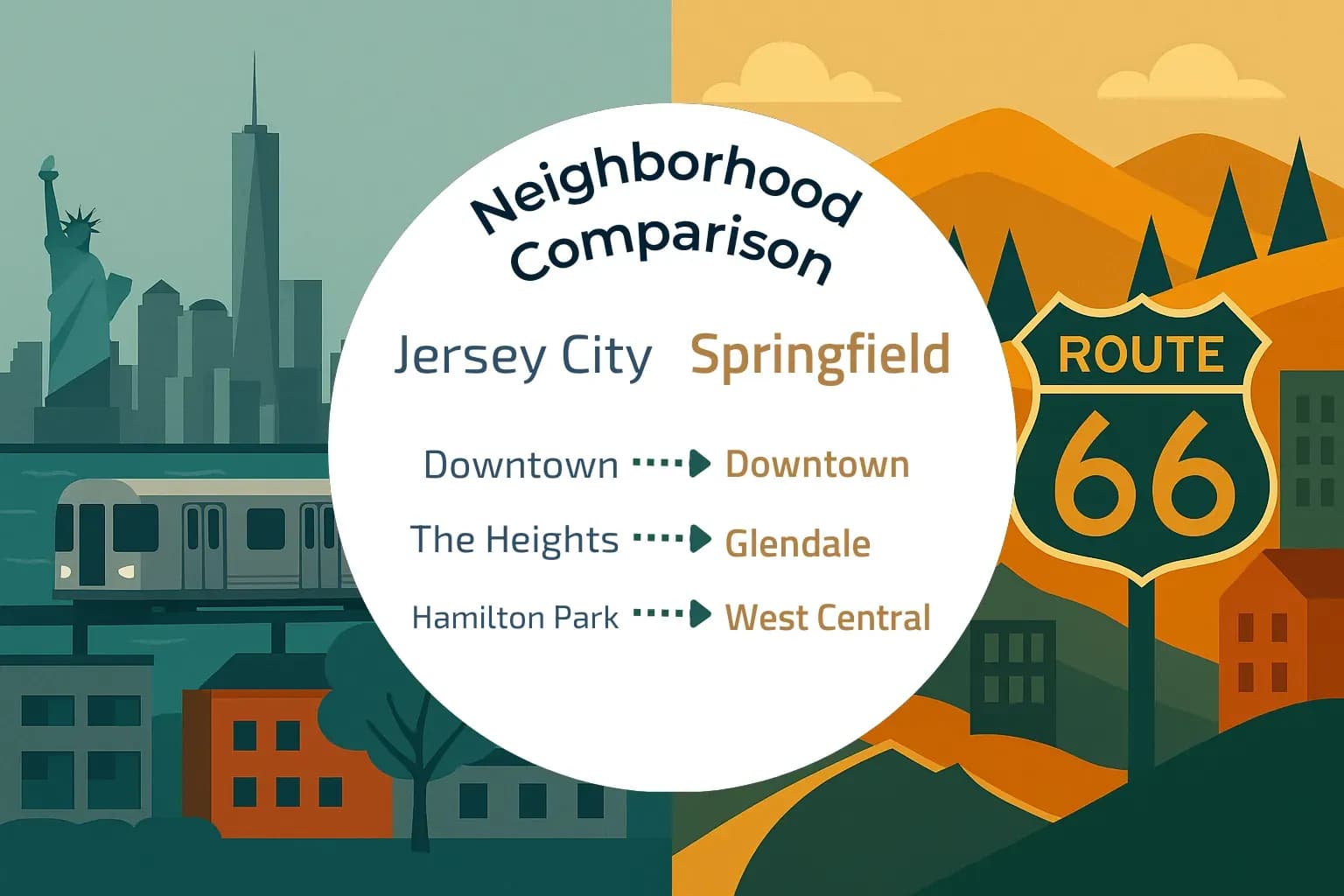 Jersey City vs Springfield Neighborhood Comparison
