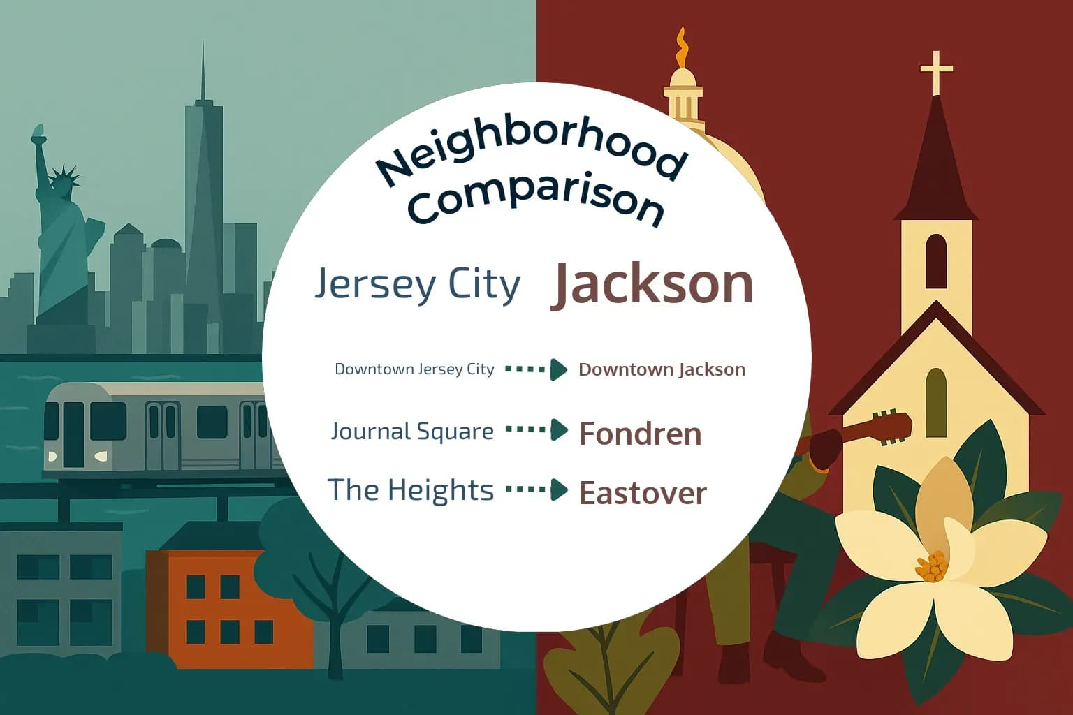 Jersey City vs Jackson Neighborhood Comparison