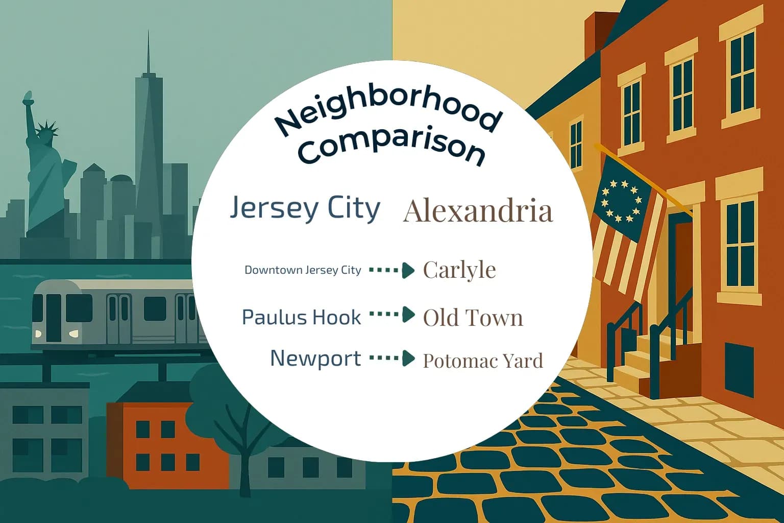 Jersey City vs Alexandria Neighborhood Comparison