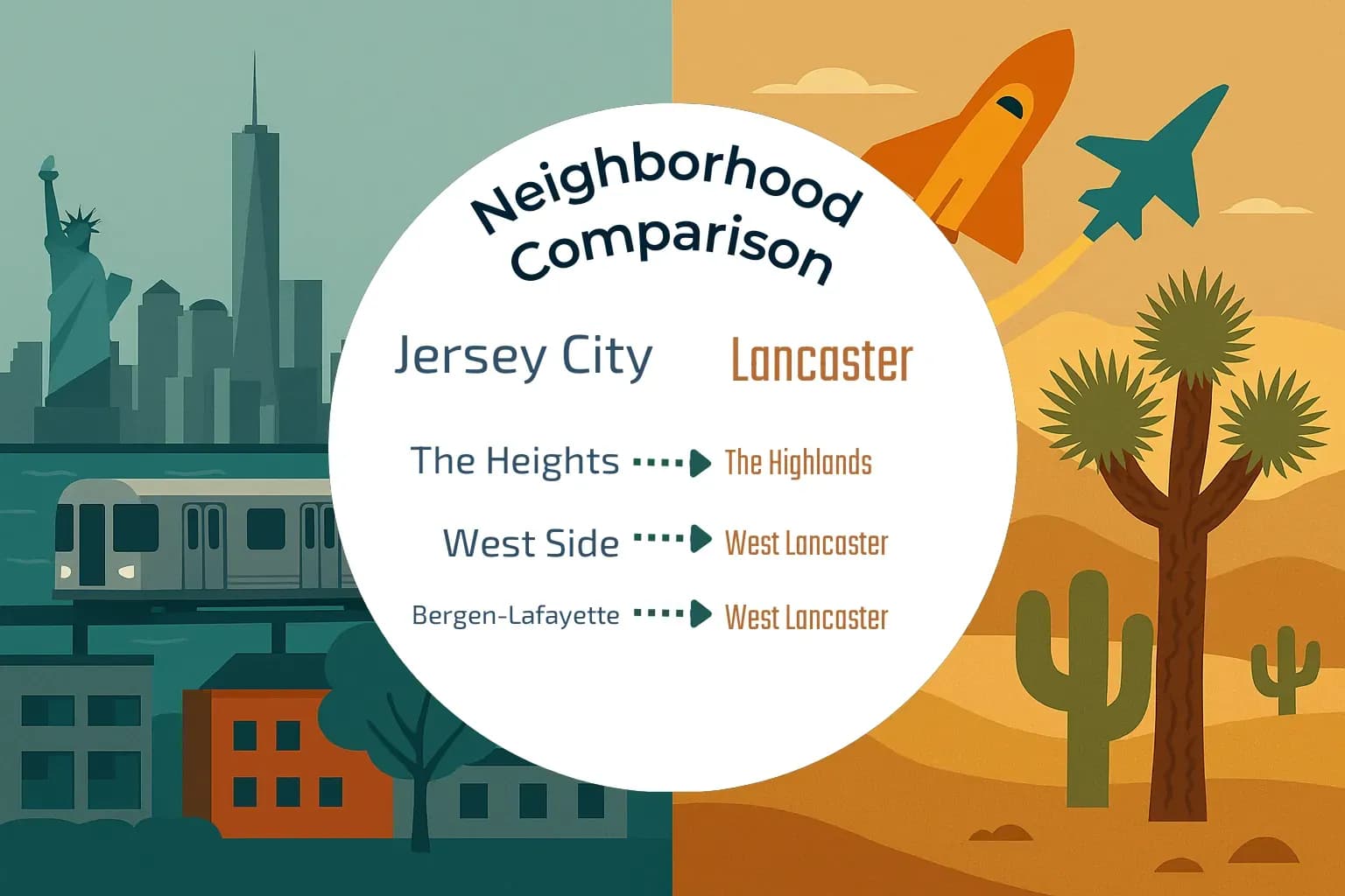 Jersey City vs Lancaster Neighborhood Comparison