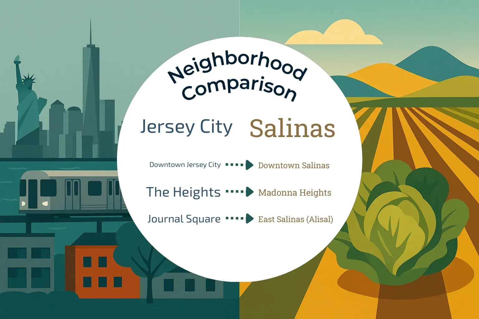 Jersey City vs Salinas Neighborhood Comparison