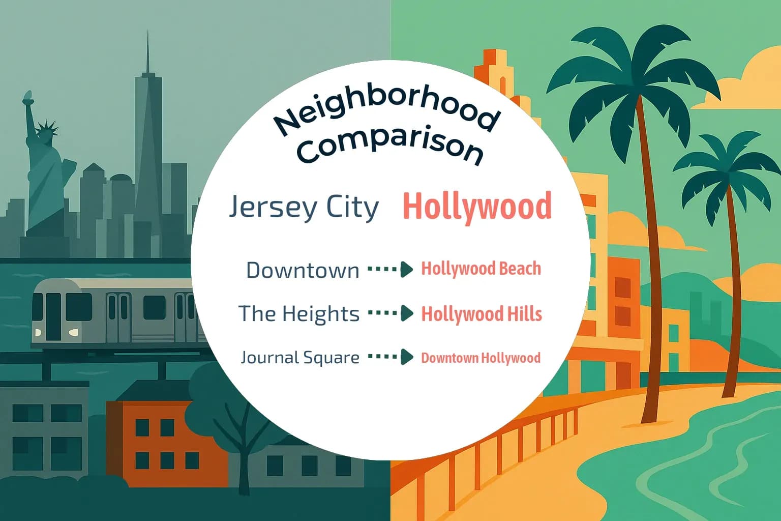 Jersey City vs Hollywood Neighborhood Comparison