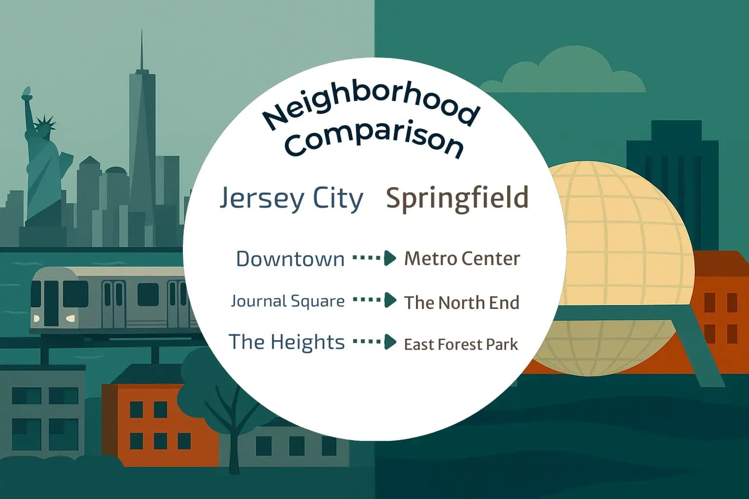 Jersey City vs Springfield Neighborhood Comparison