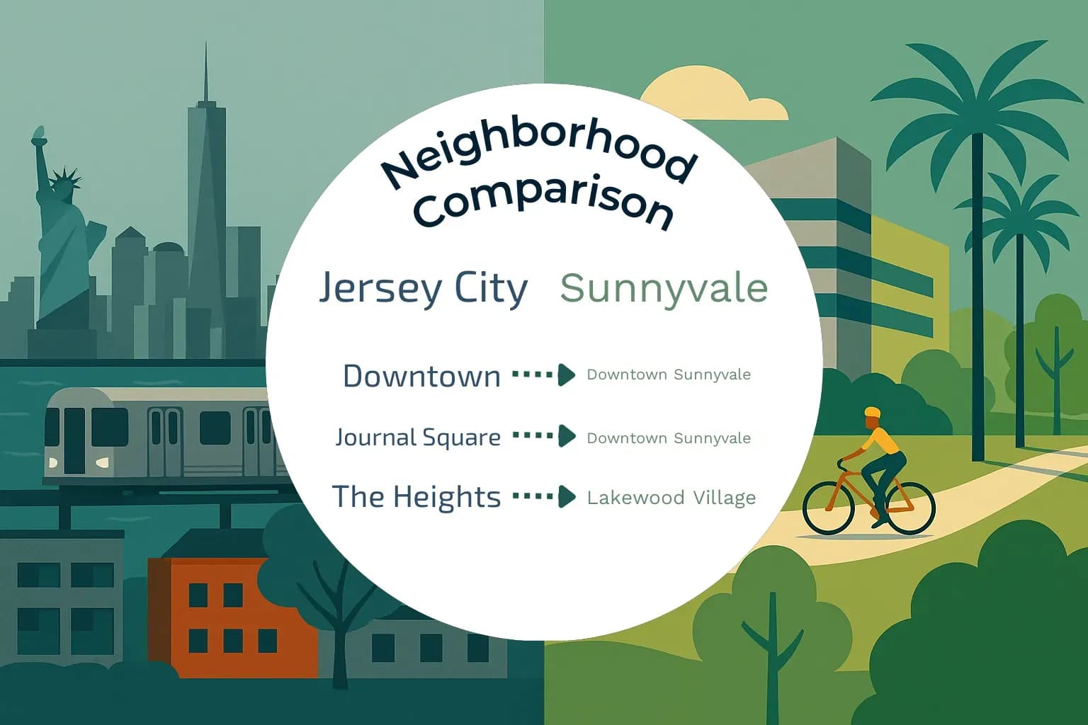 Jersey City vs Sunnyvale Neighborhood Comparison