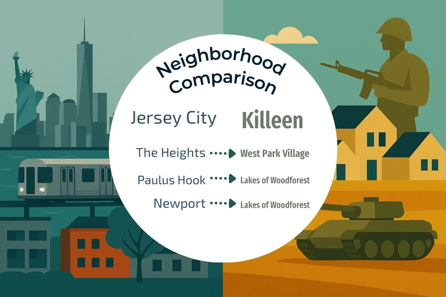 Jersey City vs Killeen Neighborhood Comparison