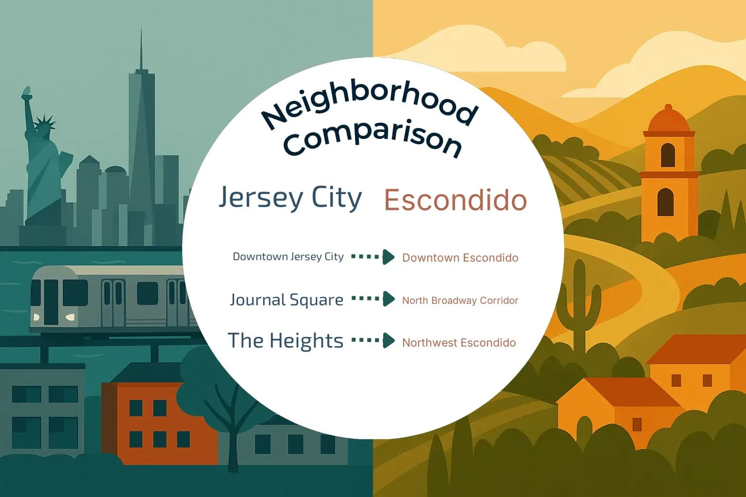 Jersey City vs Escondido Neighborhood Comparison
