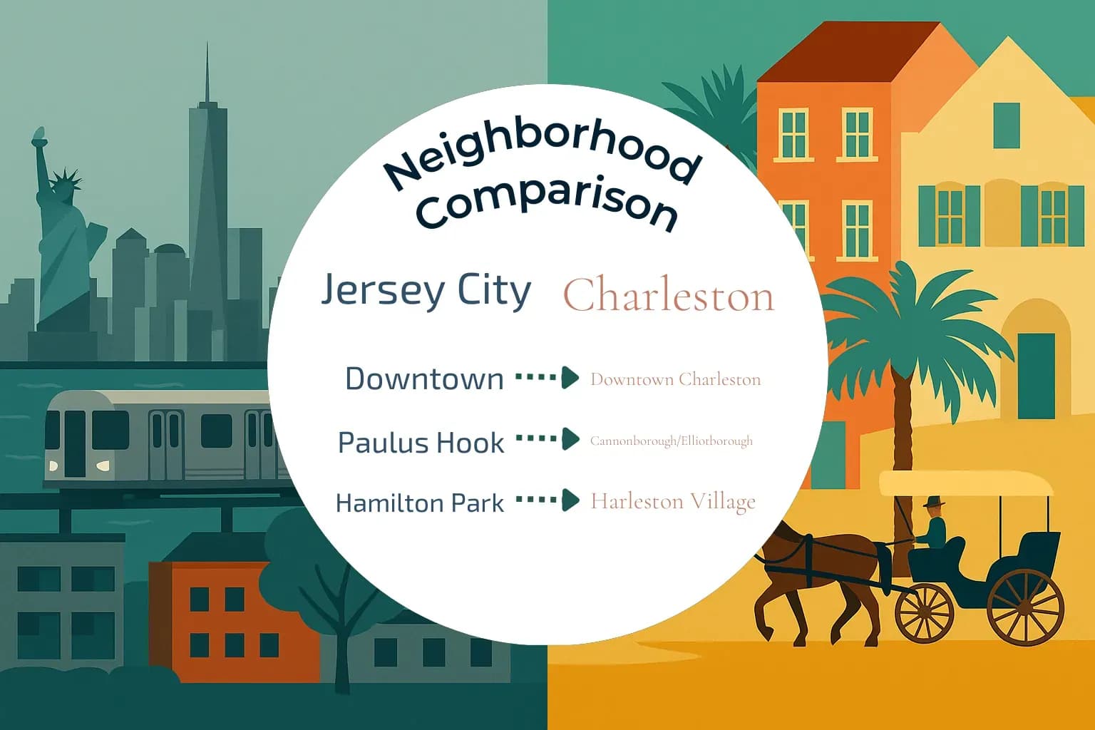 Jersey City vs Charleston Neighborhood Comparison