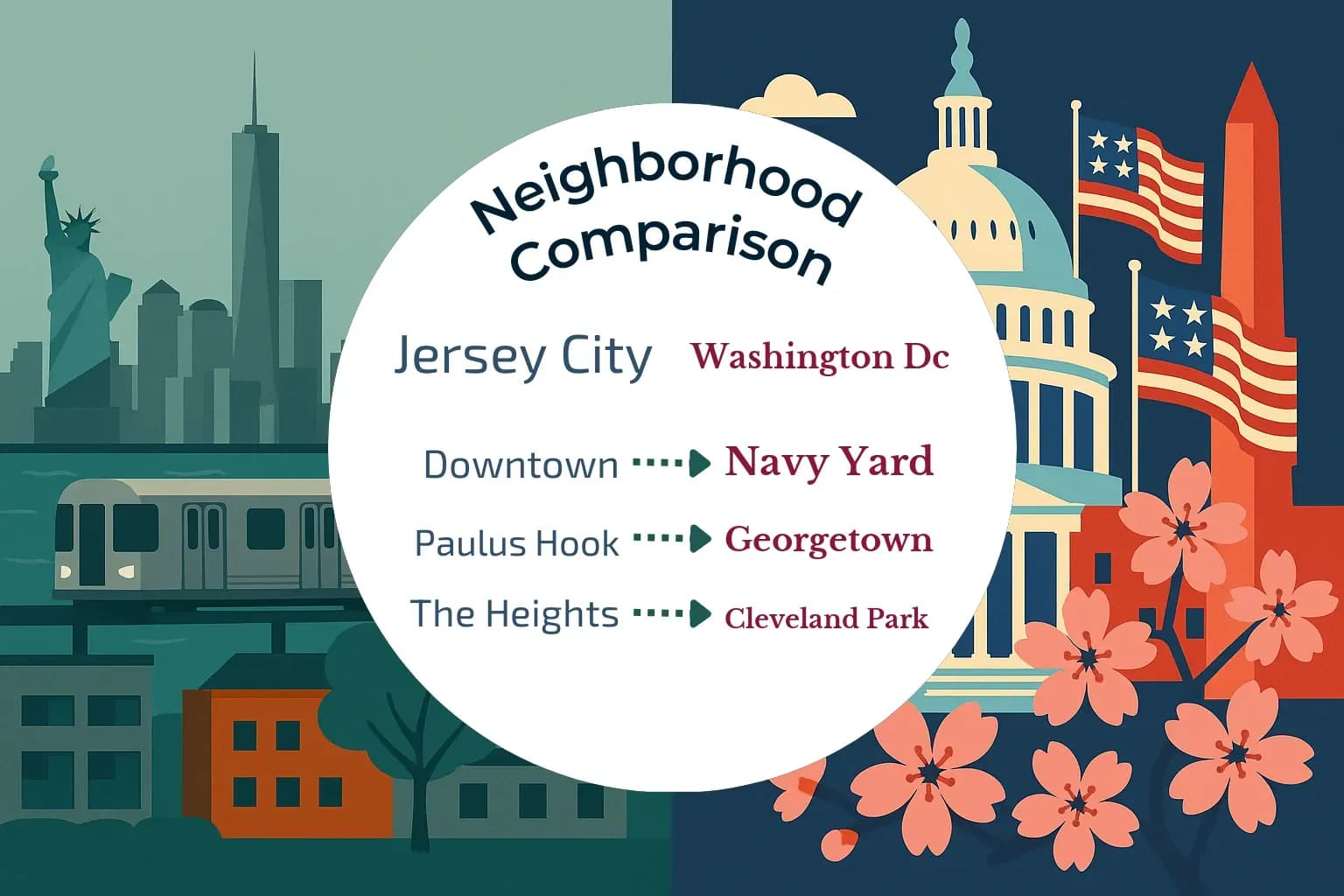 Jersey City vs Washington DC Neighborhood Comparison
