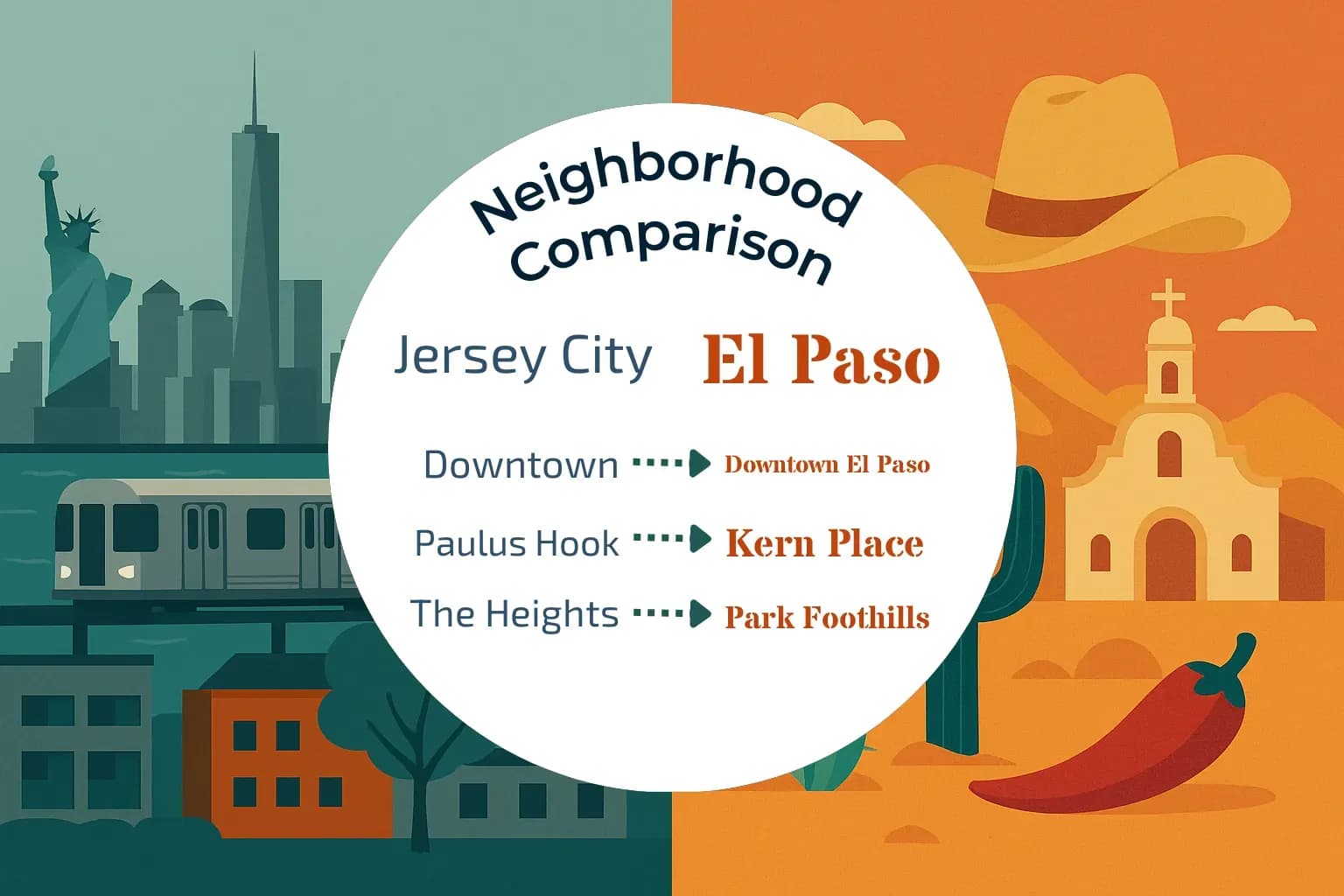 Jersey City vs El Paso Neighborhood Comparison