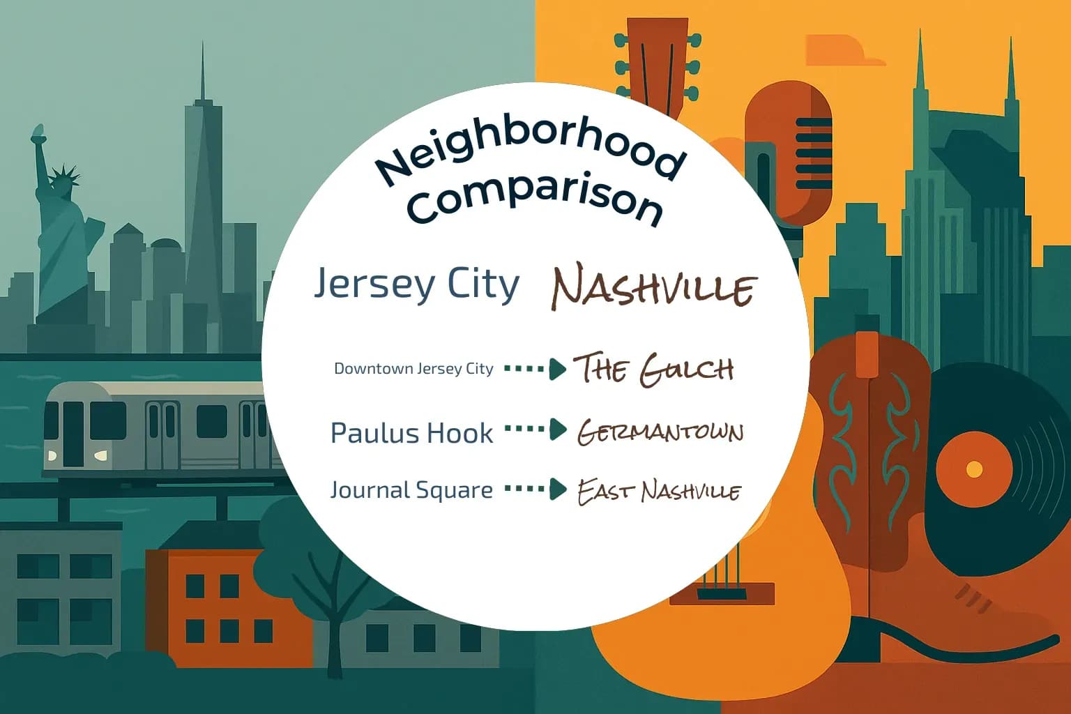 Jersey City vs Nashville Neighborhood Comparison