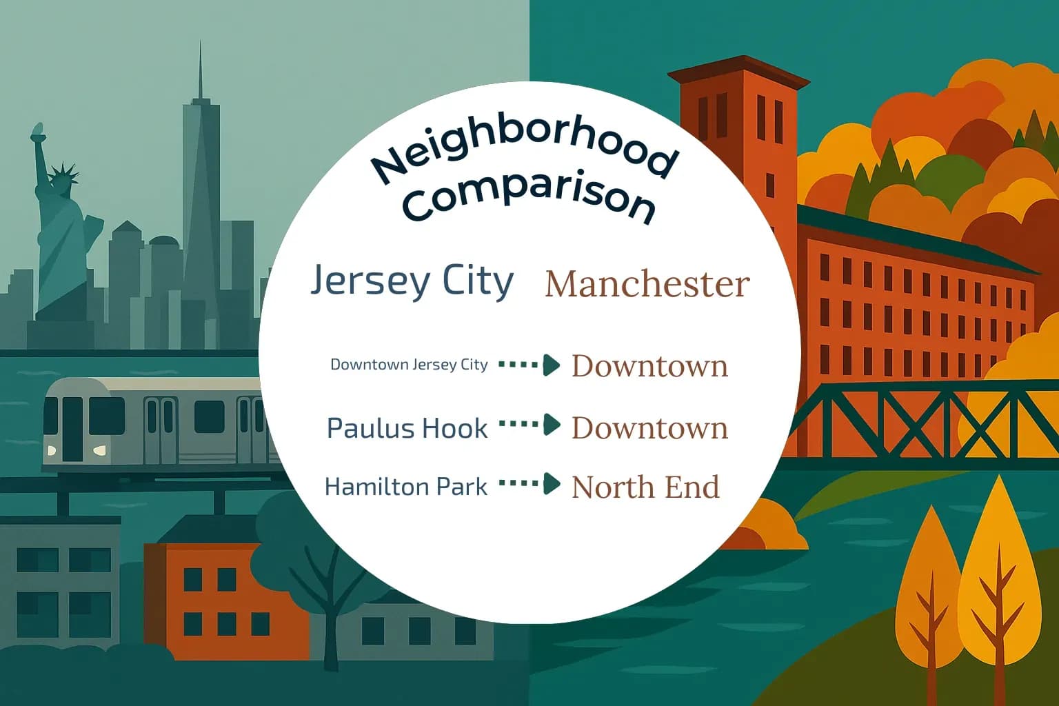 Jersey City vs Manchester Neighborhood Comparison