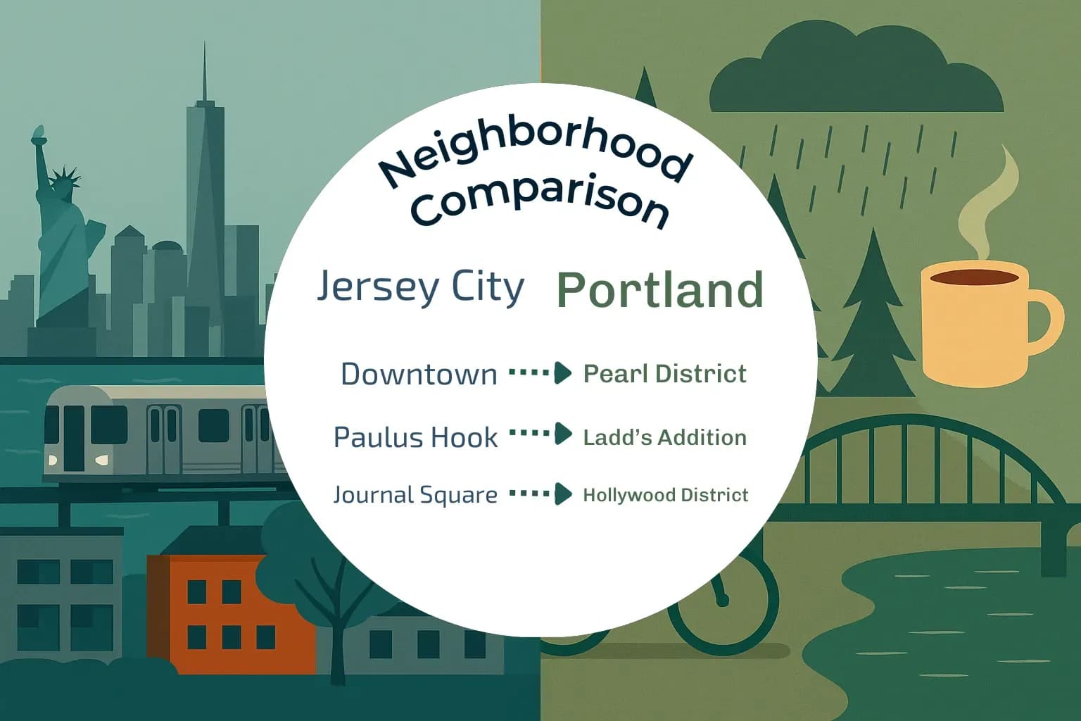 Jersey City vs Portland Neighborhood Comparison