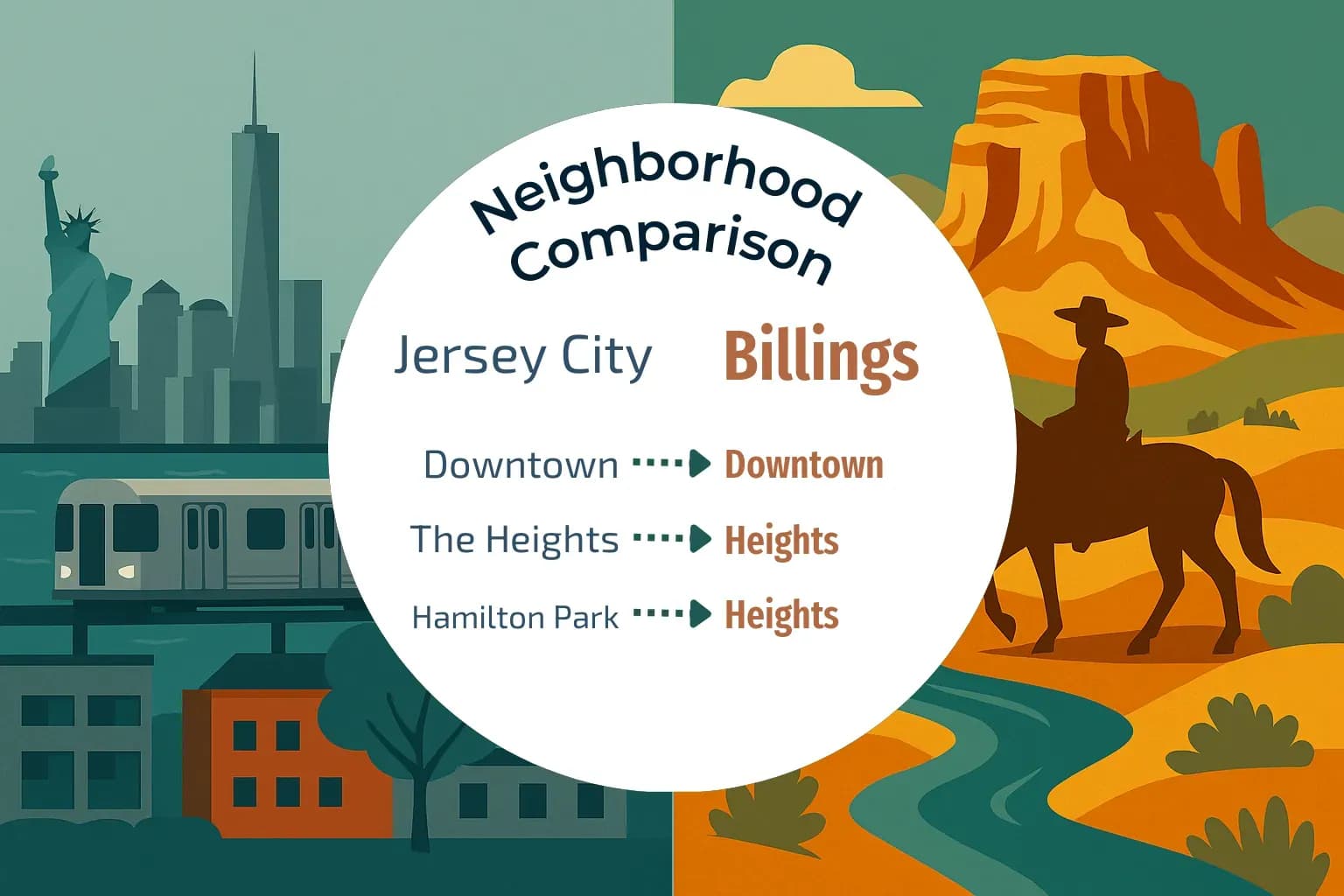 Jersey City vs Billings Neighborhood Comparison