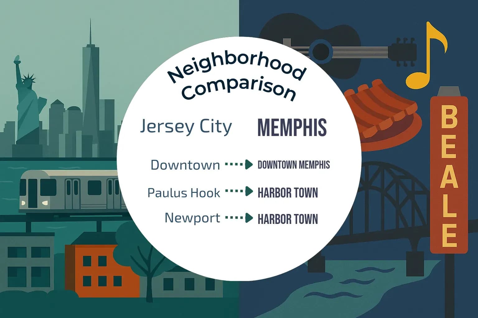 Jersey City vs Memphis Neighborhood Comparison
