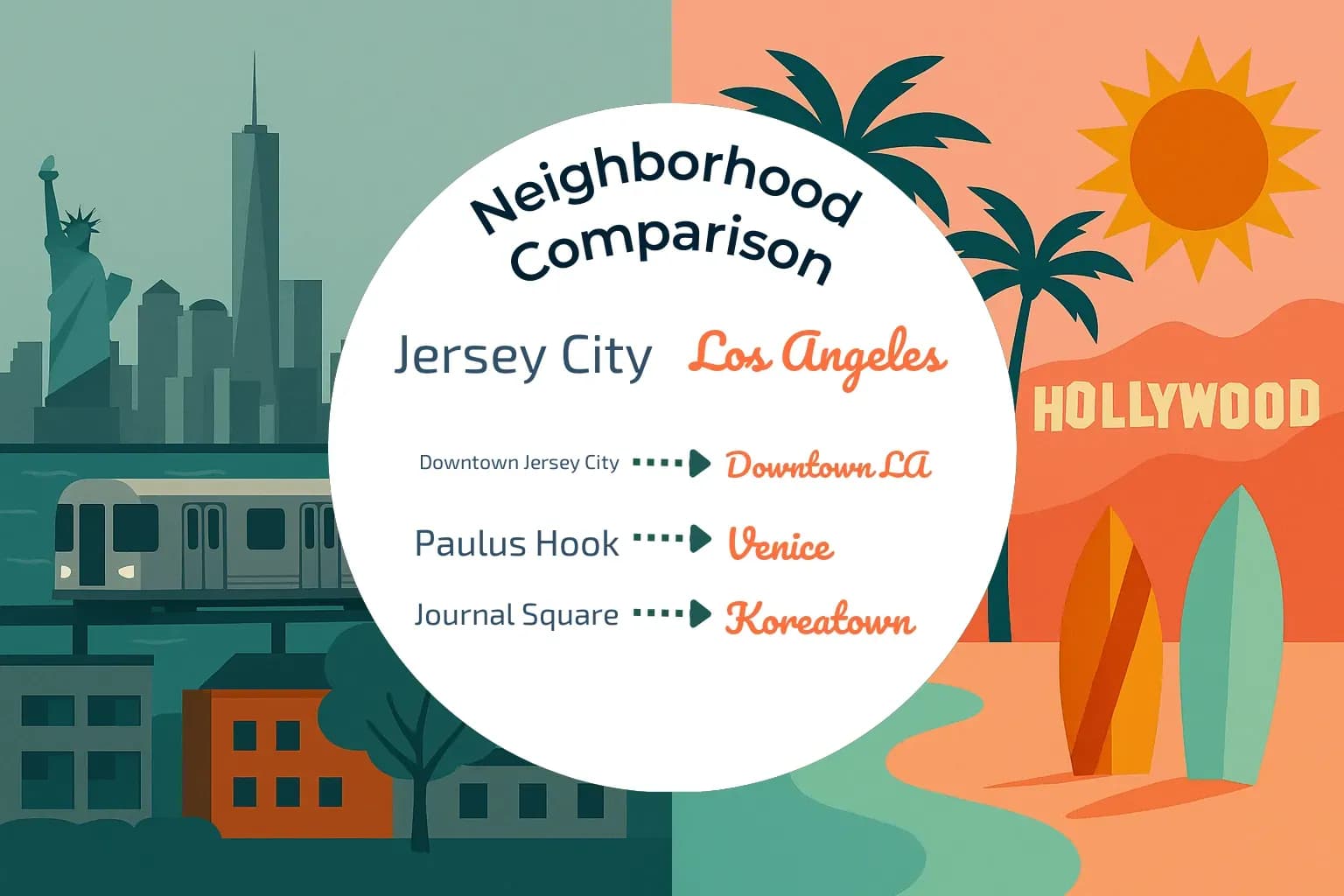 Jersey City vs Los Angeles Neighborhood Comparison