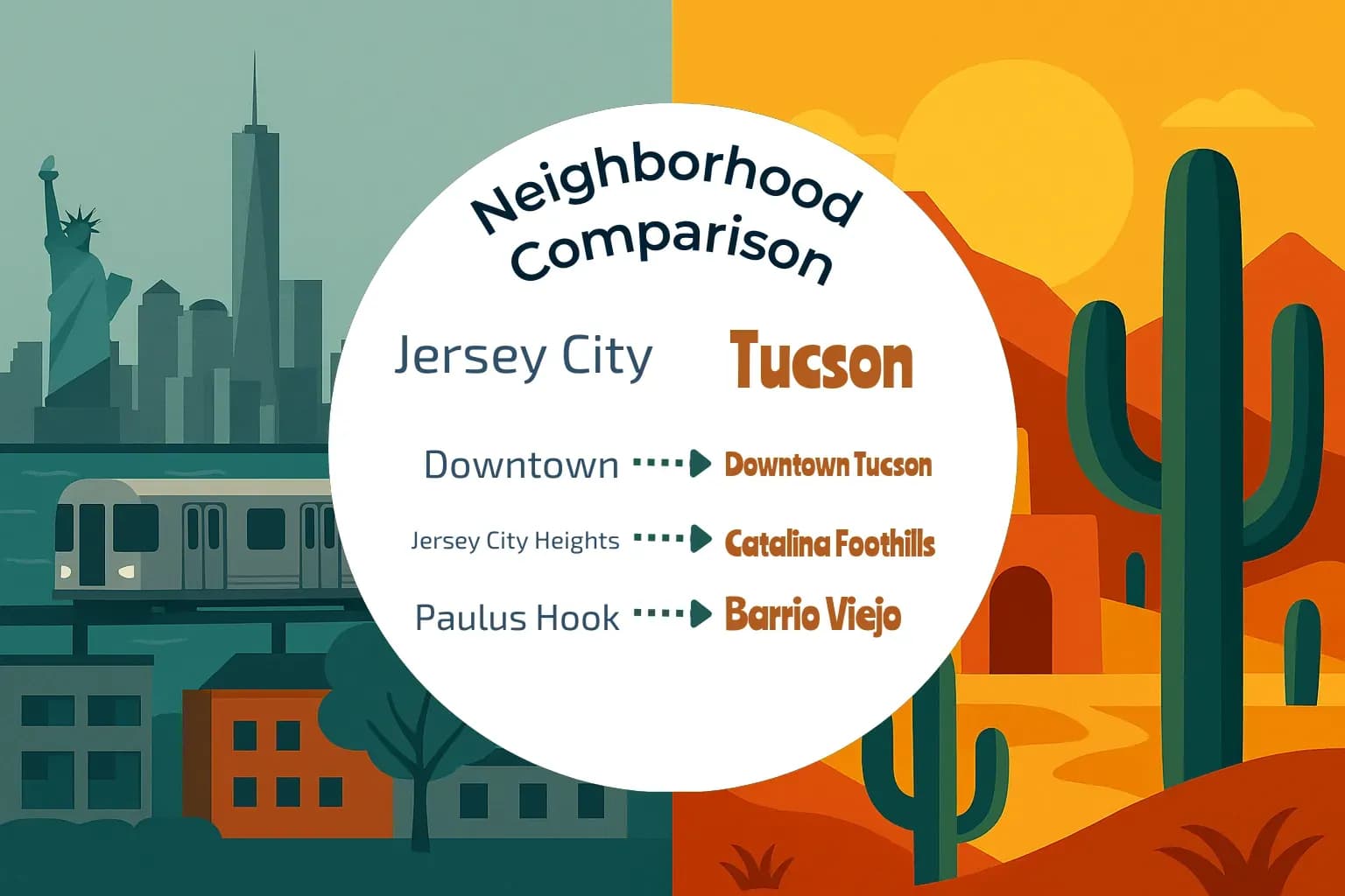 Jersey City vs Tucson Neighborhood Comparison