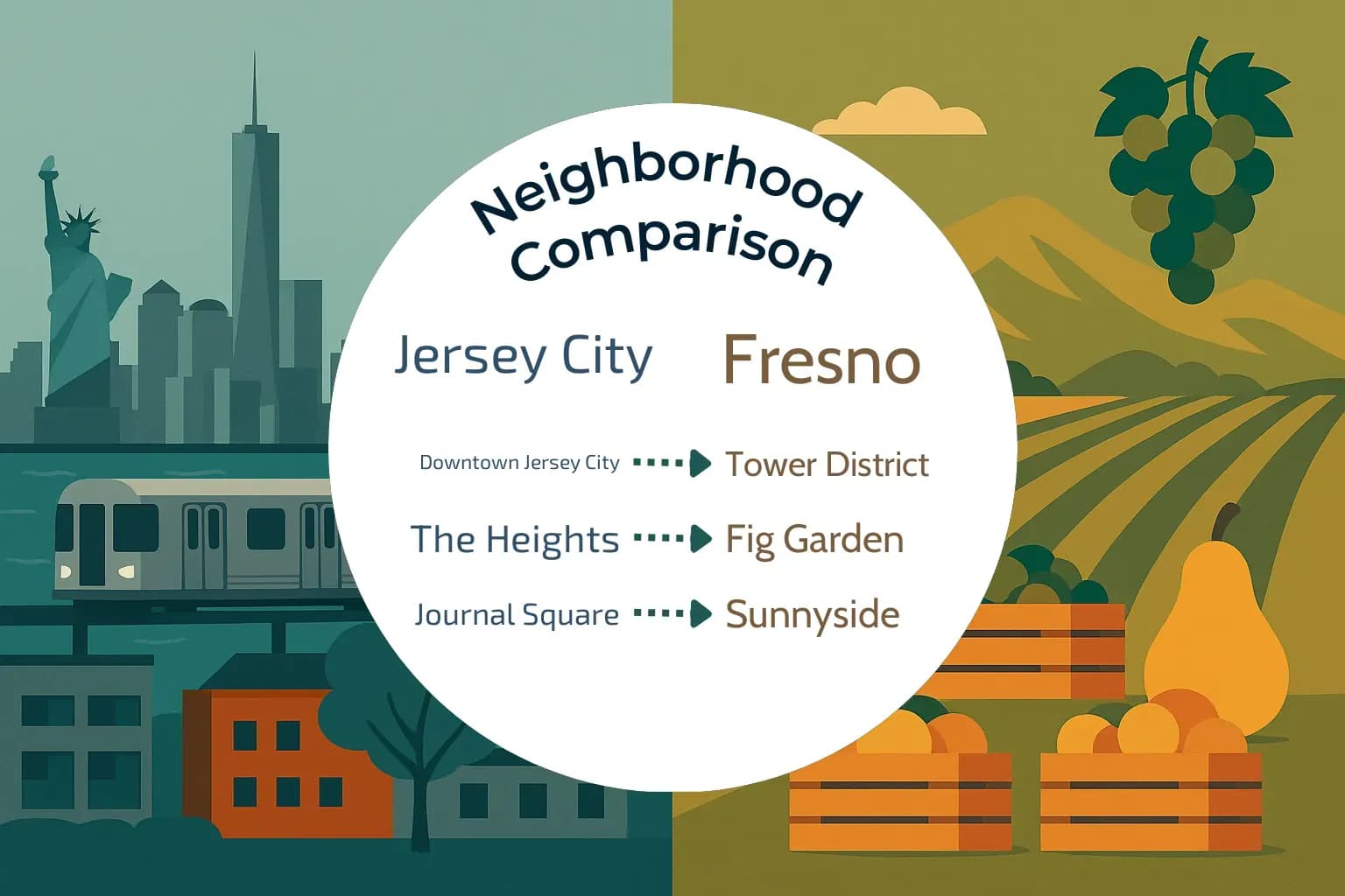 Jersey City vs Fresno Neighborhood Comparison