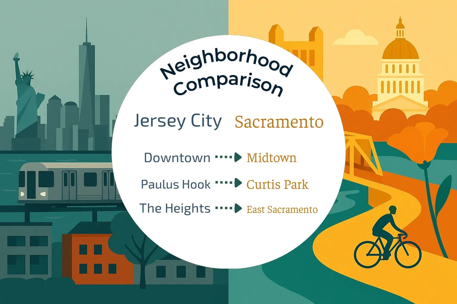 Jersey City vs Sacramento Neighborhood Comparison
