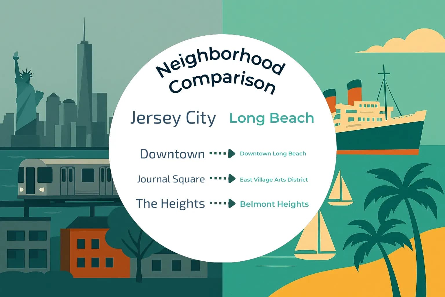 Jersey City vs Long Beach Neighborhood Comparison