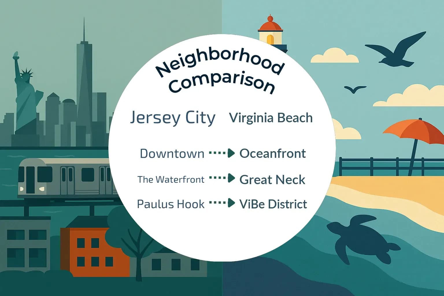 Jersey City vs Virginia Beach Neighborhood Comparison