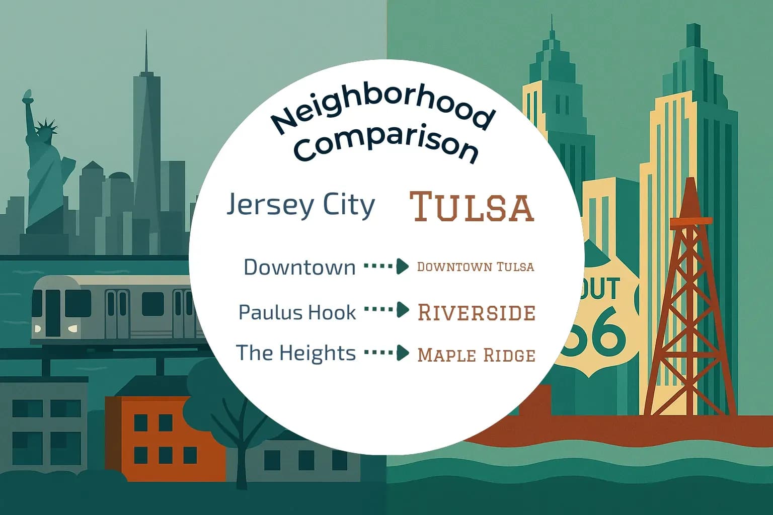 Jersey City vs Tulsa Neighborhood Comparison