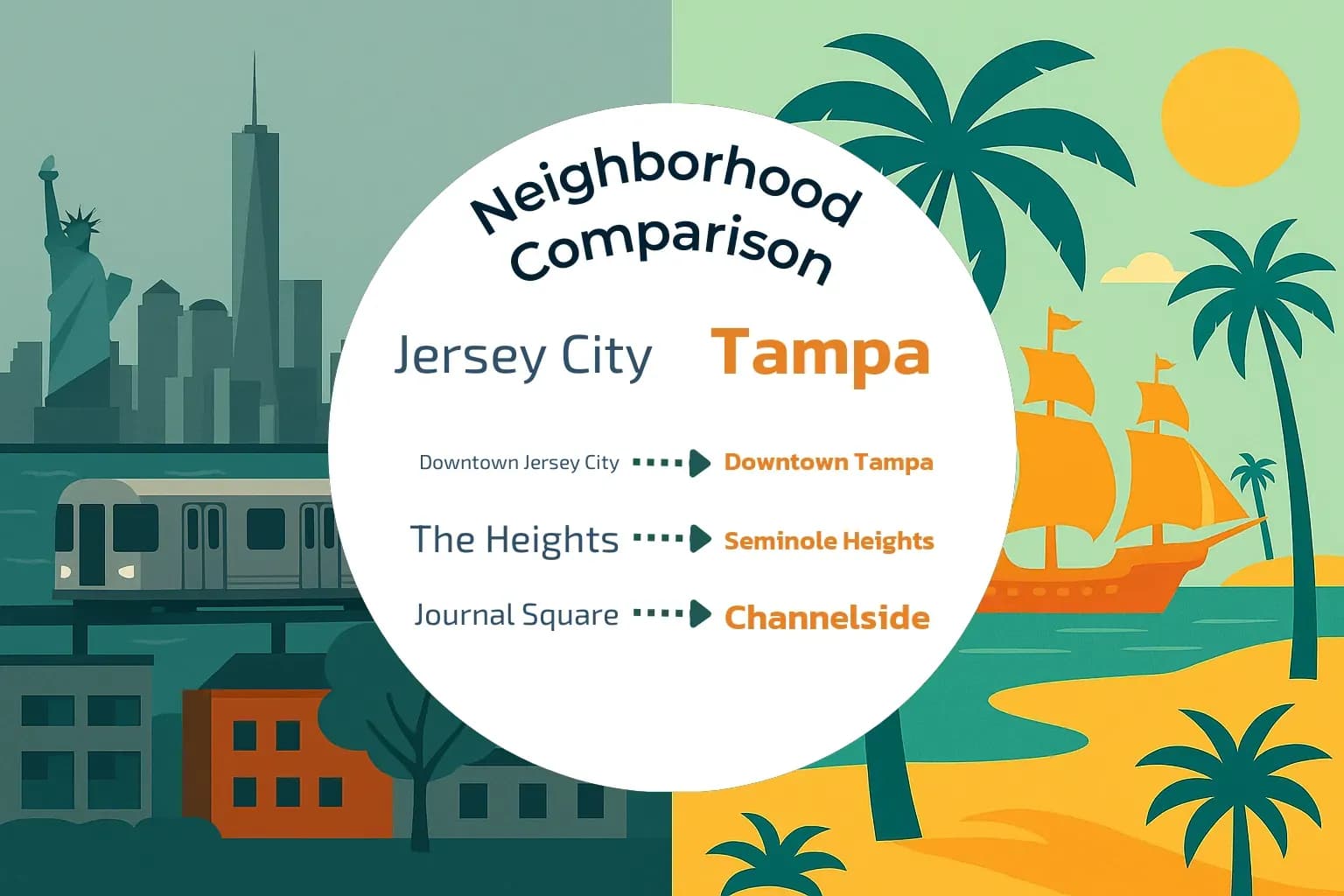 Jersey City vs Tampa Neighborhood Comparison