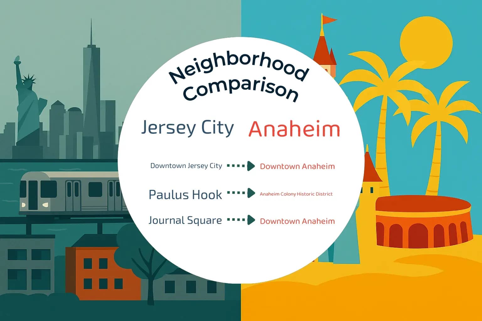 Jersey City vs Anaheim Neighborhood Comparison