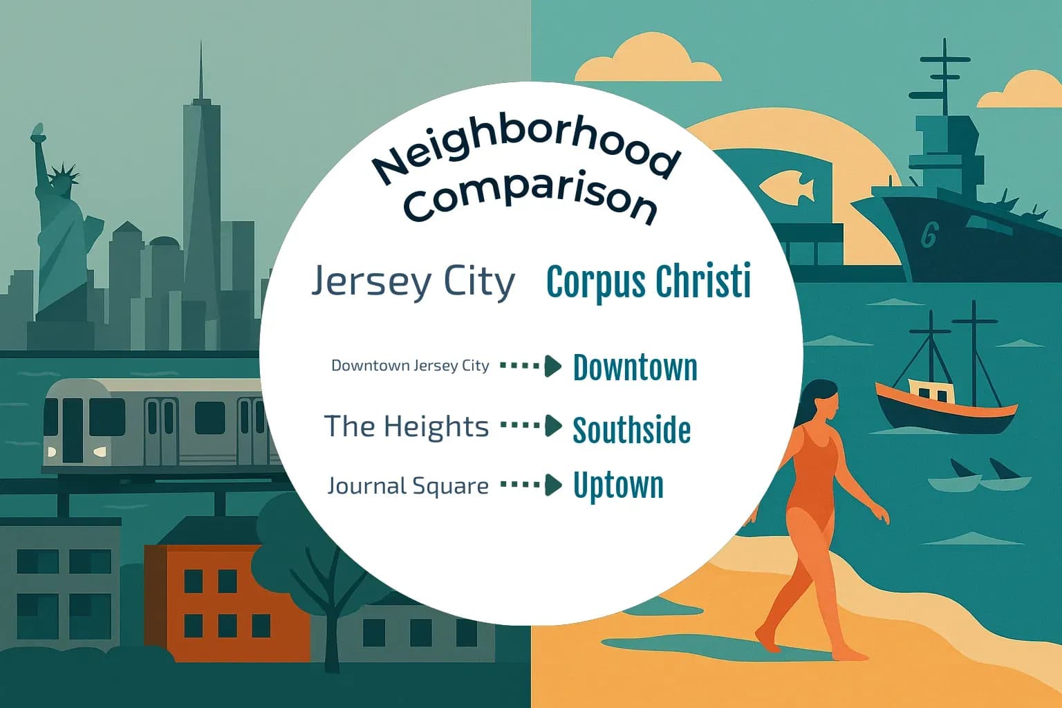 Jersey City vs Corpus Christi Neighborhood Comparison