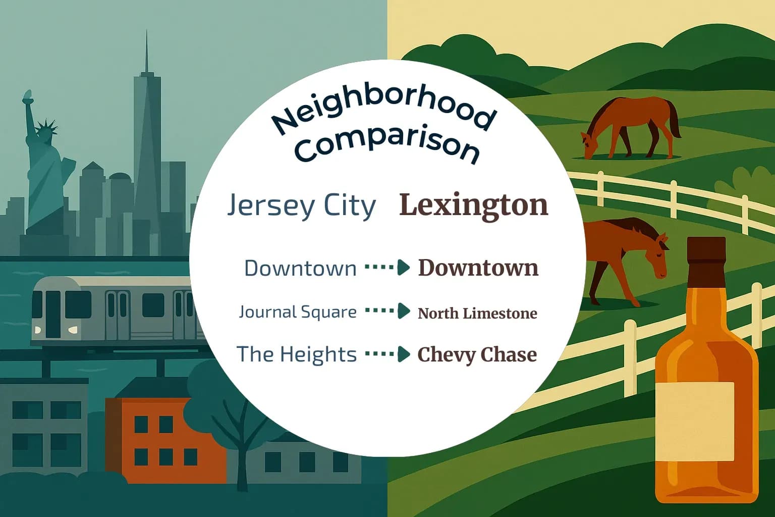 Jersey City vs Lexington Neighborhood Comparison