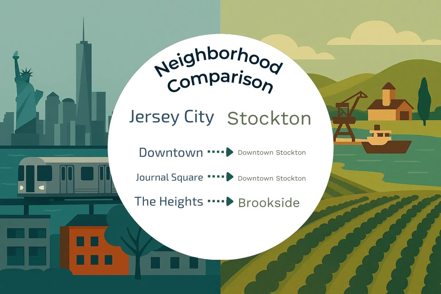 Jersey City vs Stockton Neighborhood Comparison