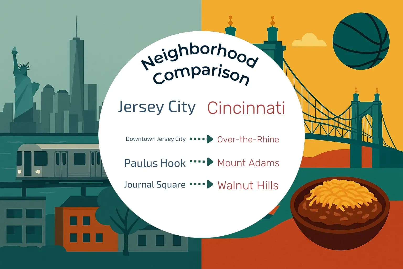 Jersey City vs Cincinnati Neighborhood Comparison