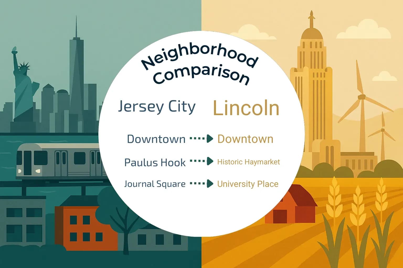 Jersey City vs Lincoln Neighborhood Comparison