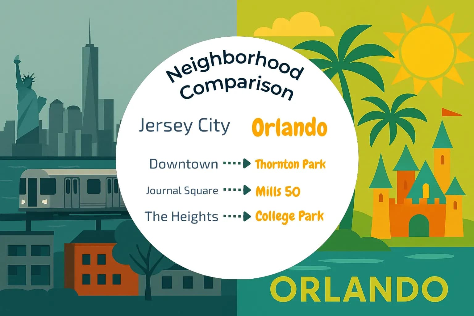 Jersey City vs Orlando Neighborhood Comparison
