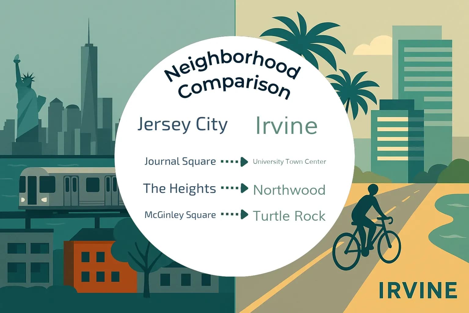 Jersey City vs Irvine Neighborhood Comparison