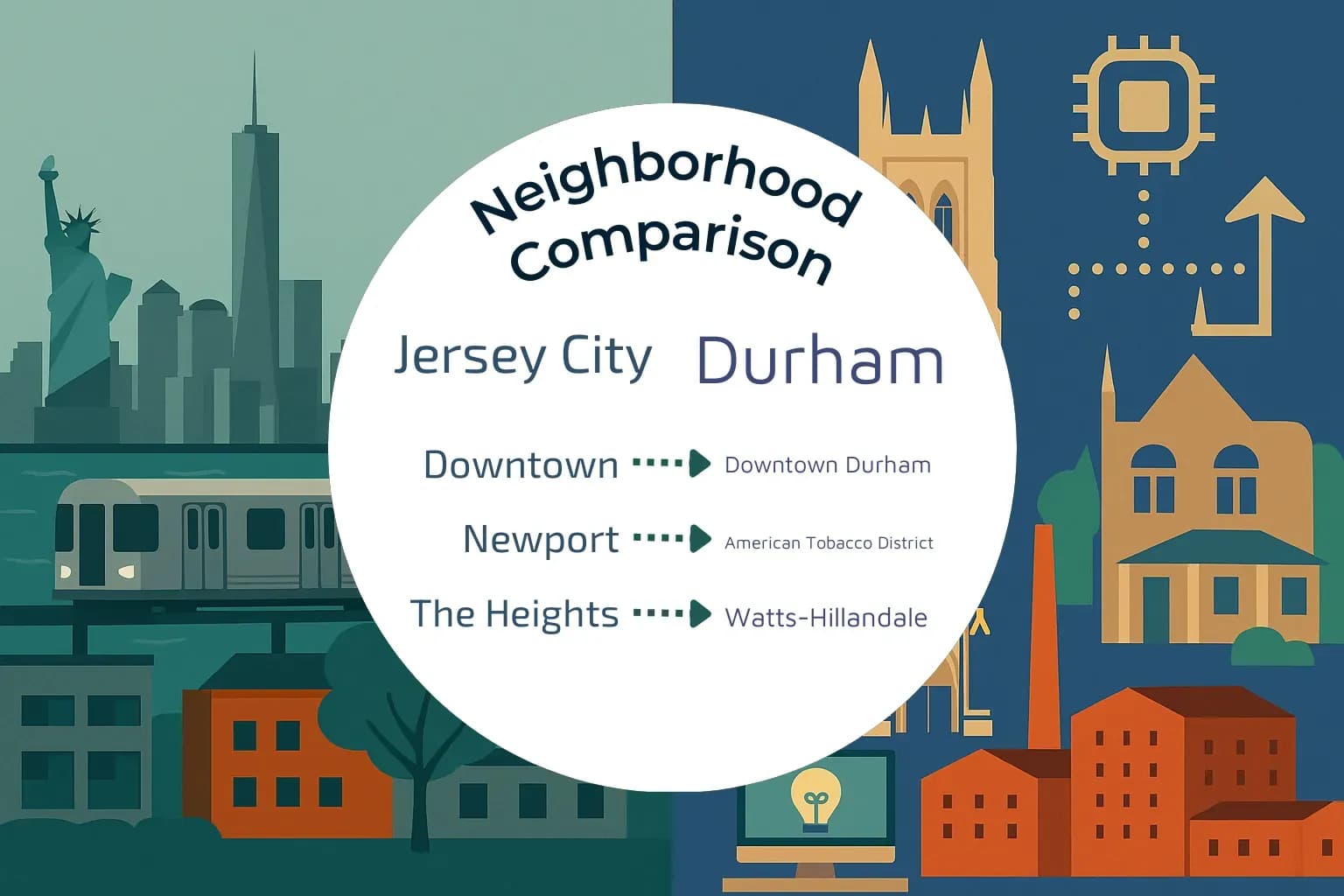 Jersey City vs Durham Neighborhood Comparison
